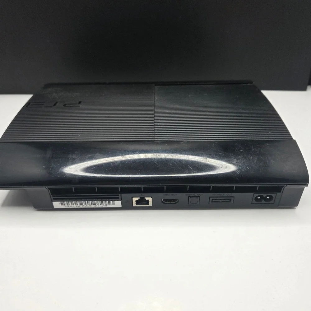 Sony PlayStation 3 PS3 Super Slim Console Black HDMI Power Cables Tested
